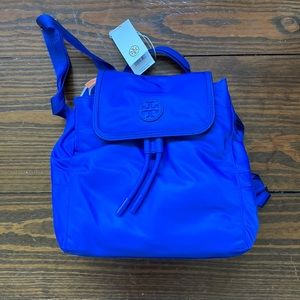 16x12x5 Tory Burch cobalt nylon mini back pack